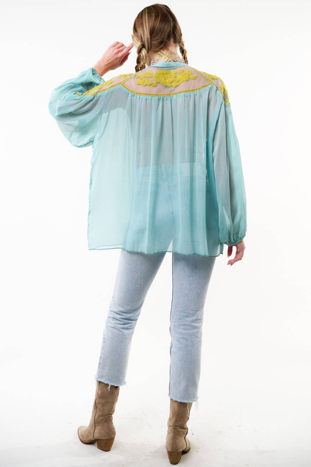 Aratta - Camellia Top / Blouse: Foggy Teal / M