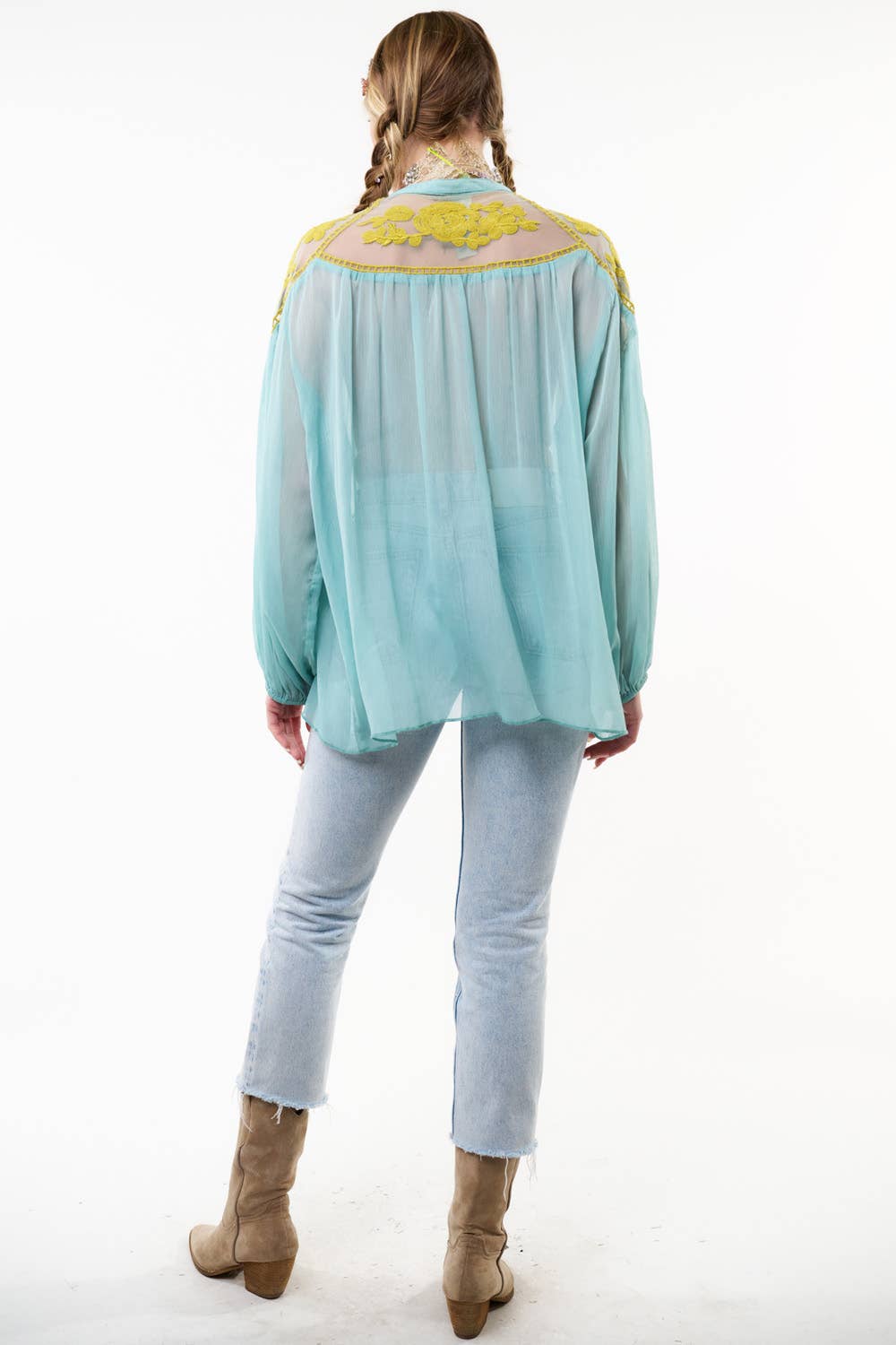 Aratta - Camellia Top / Blouse: Foggy Teal / M