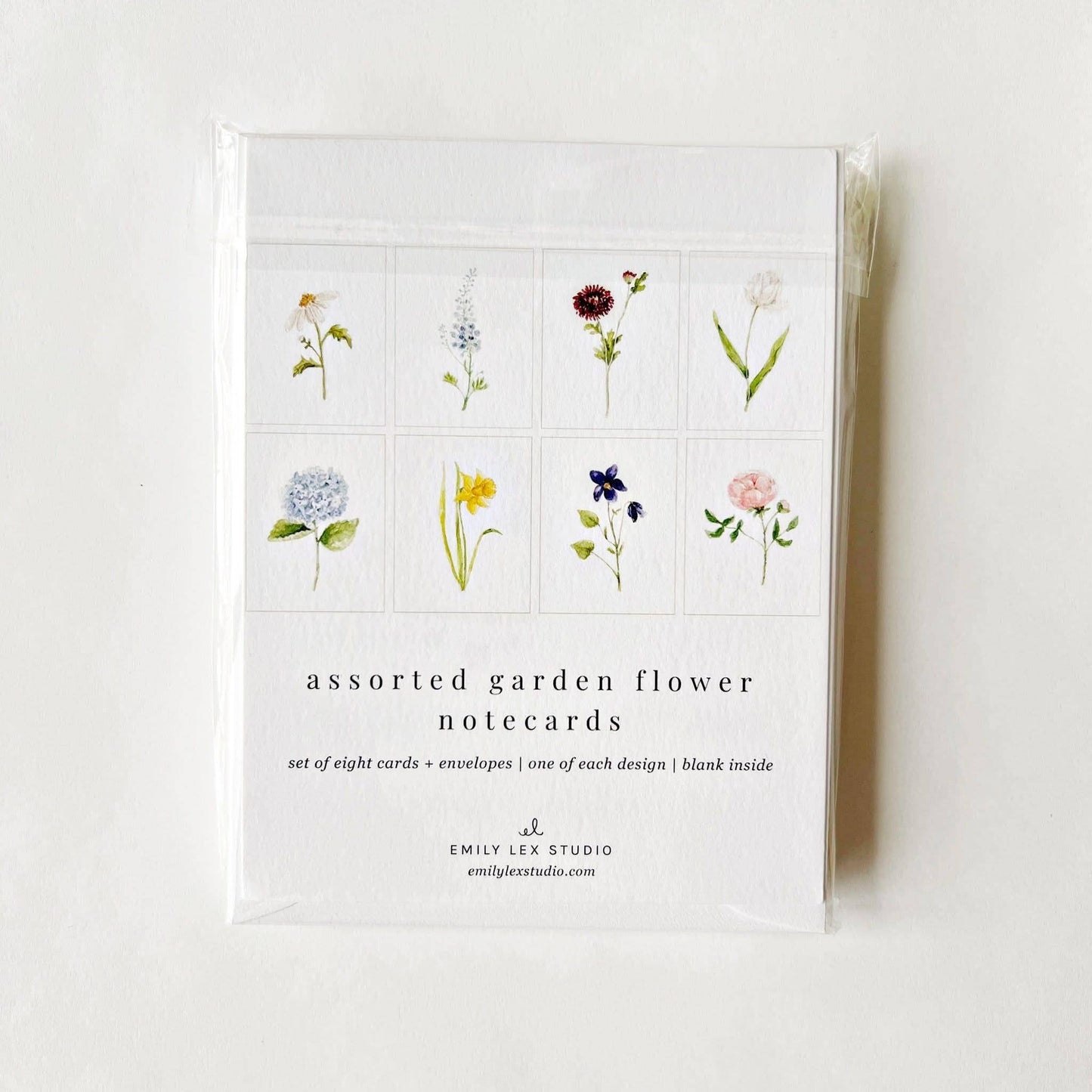 emily lex studio - Garden flowers assorted notecard set