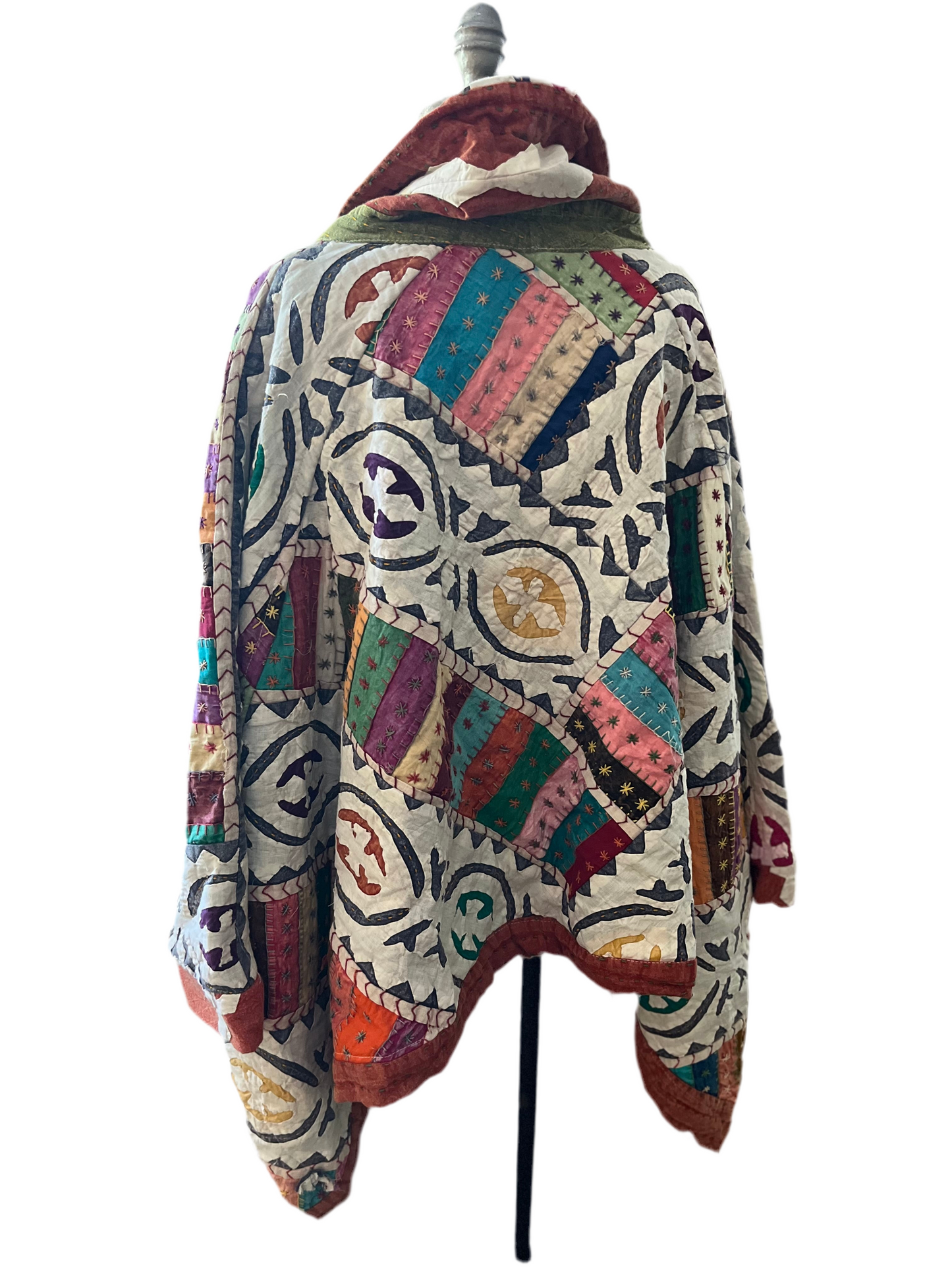 Ponchos from Quilts - bright fun colors