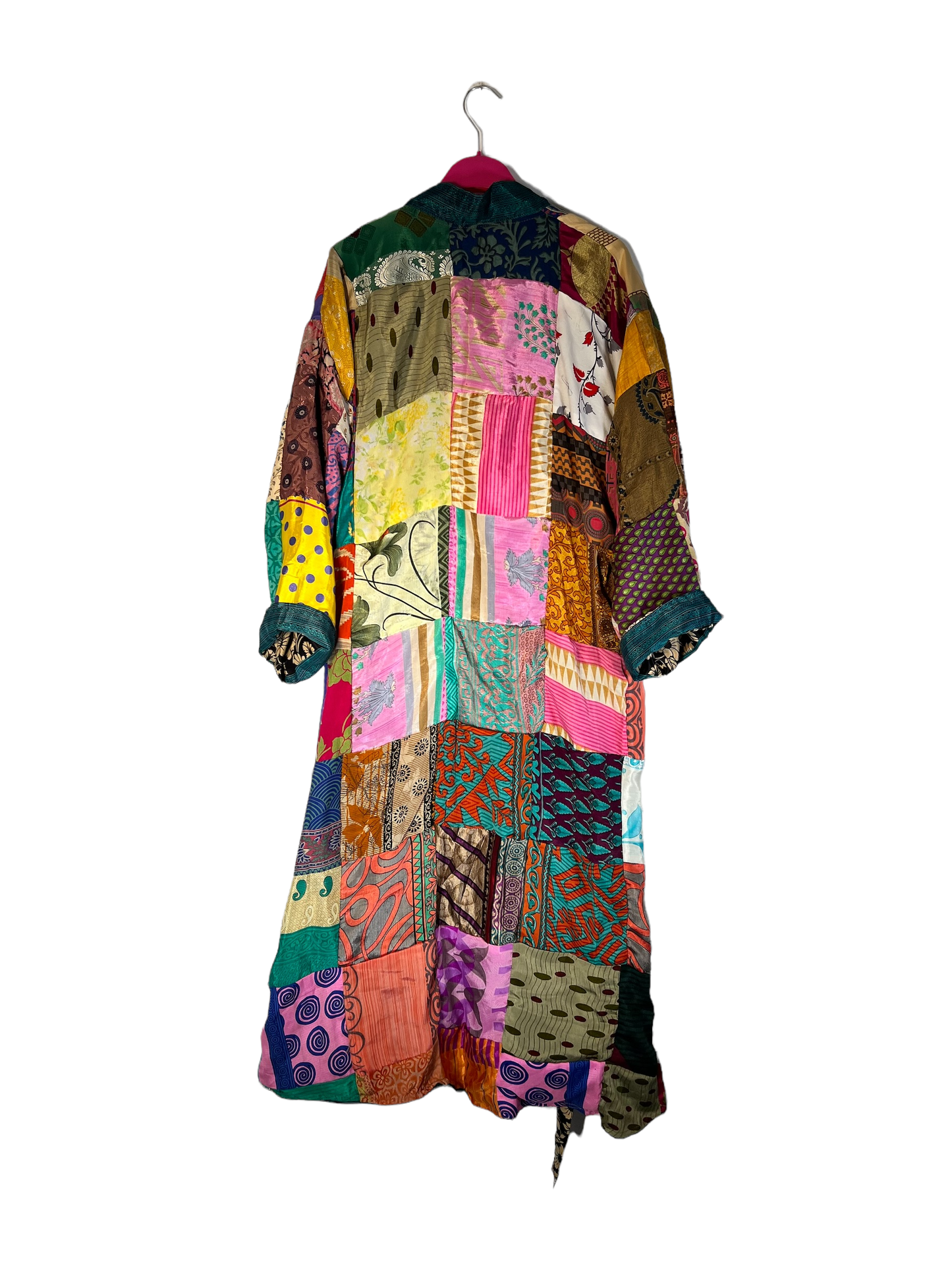 Kinomy - Patchwork reversible silk kimono