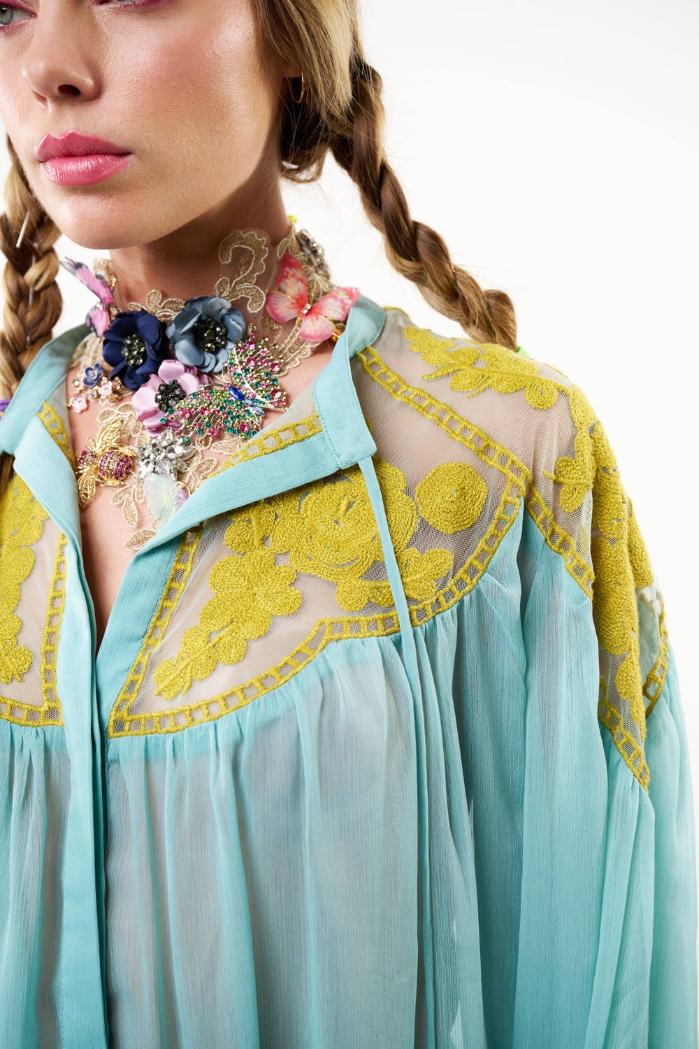 Aratta - Camellia Top / Blouse: Foggy Teal / S