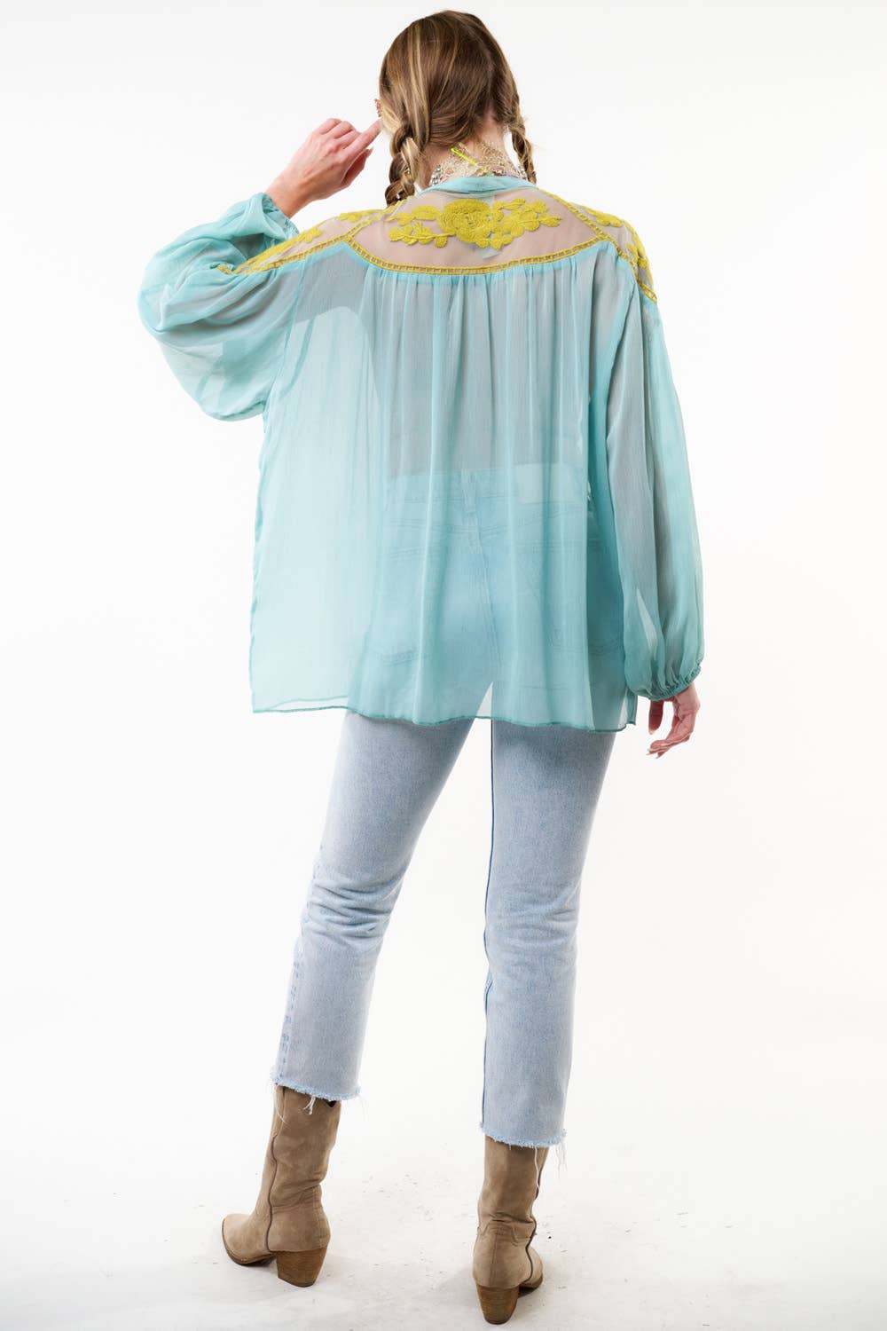 Aratta - Camellia Top / Blouse: Foggy Teal / S