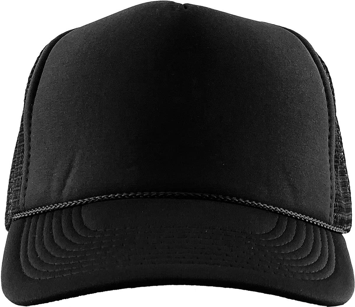 KBETHOS - Classic Foam Front Trucker Hat: Black-N.pink