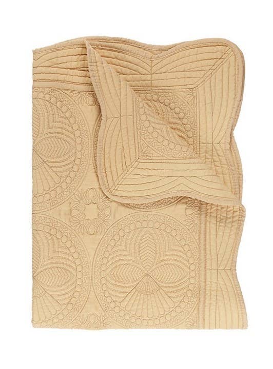 Zsa Zsa & LoLLi Monogram Blanks - Heirloom Quilt - Baby Quilt Blanket Monogram: White