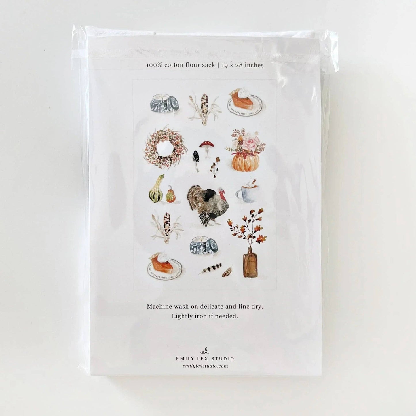 emily lex studio - Thanksgiving cotton flour sack tea towel