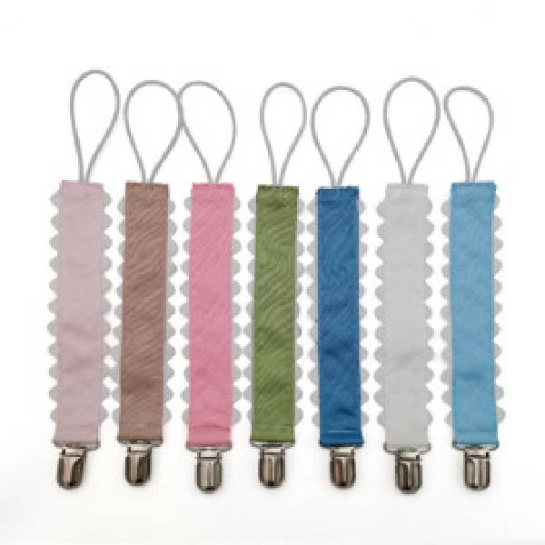 Zsa Zsa & LoLLi Monogram Blanks - Pacifier Clip, Monogram-able Assorted Colors: Pearl Pink