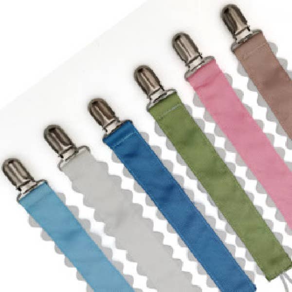 Zsa Zsa & LoLLi Monogram Blanks - Pacifier Clip, Monogram-able Assorted Colors: Pearl Pink