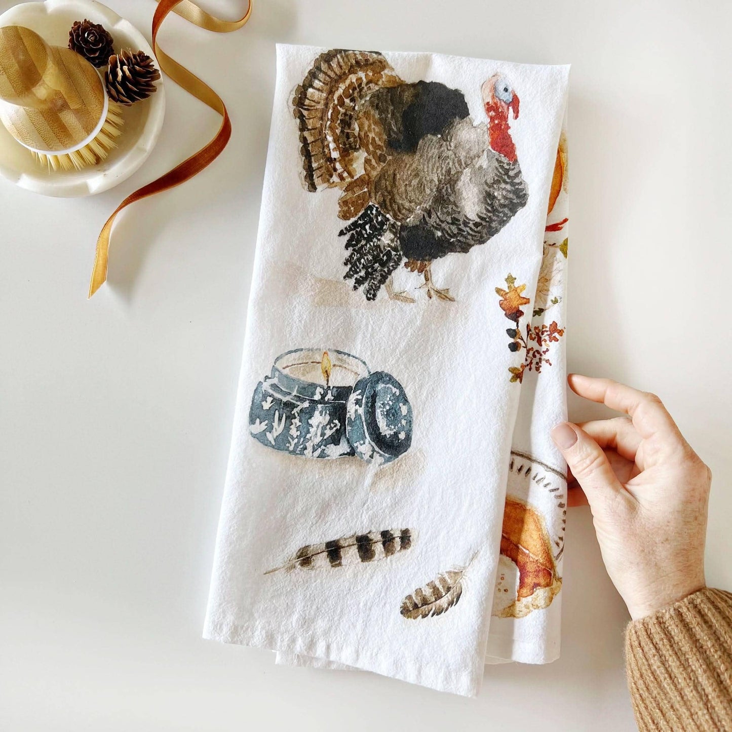 emily lex studio - Thanksgiving cotton flour sack tea towel
