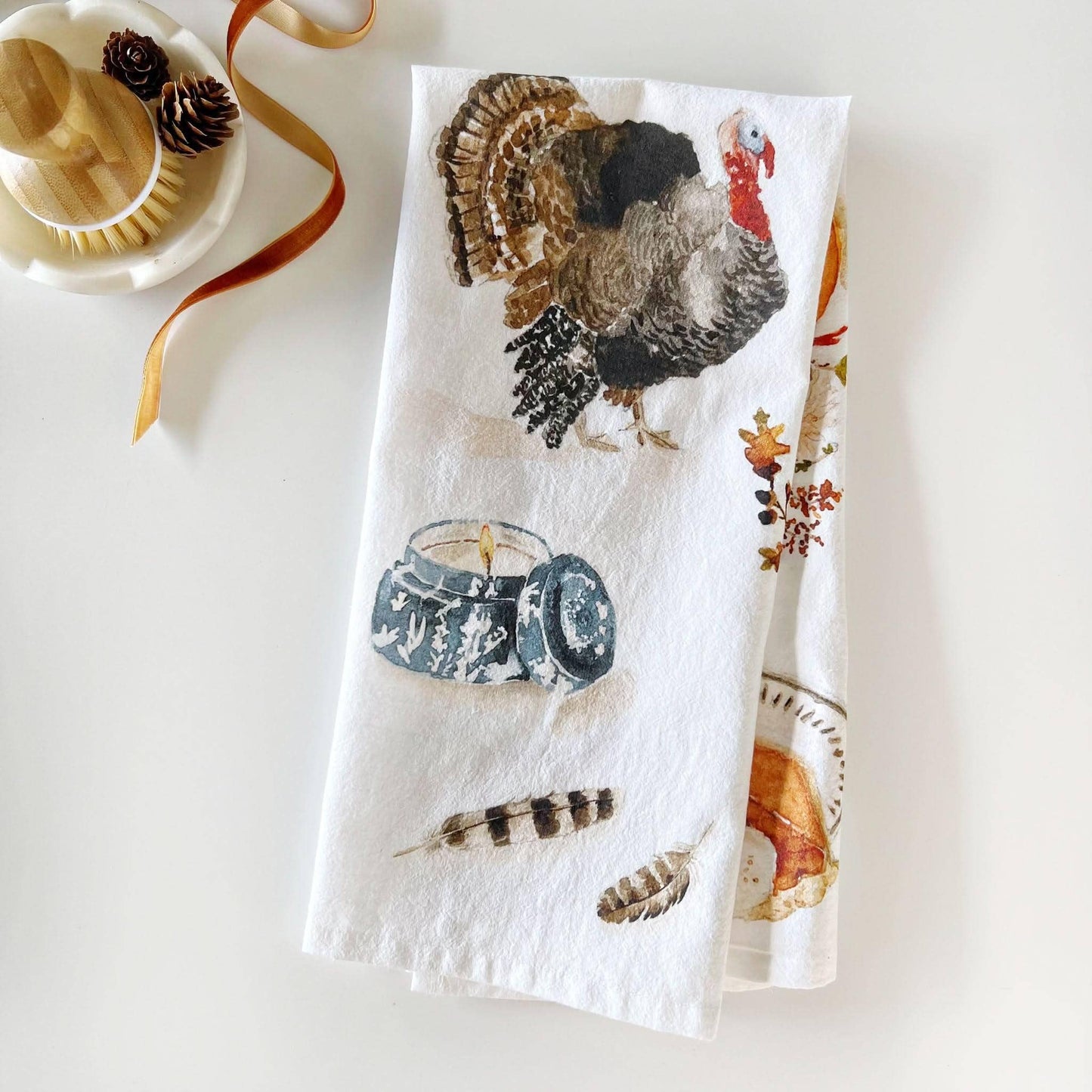 emily lex studio - Thanksgiving cotton flour sack tea towel