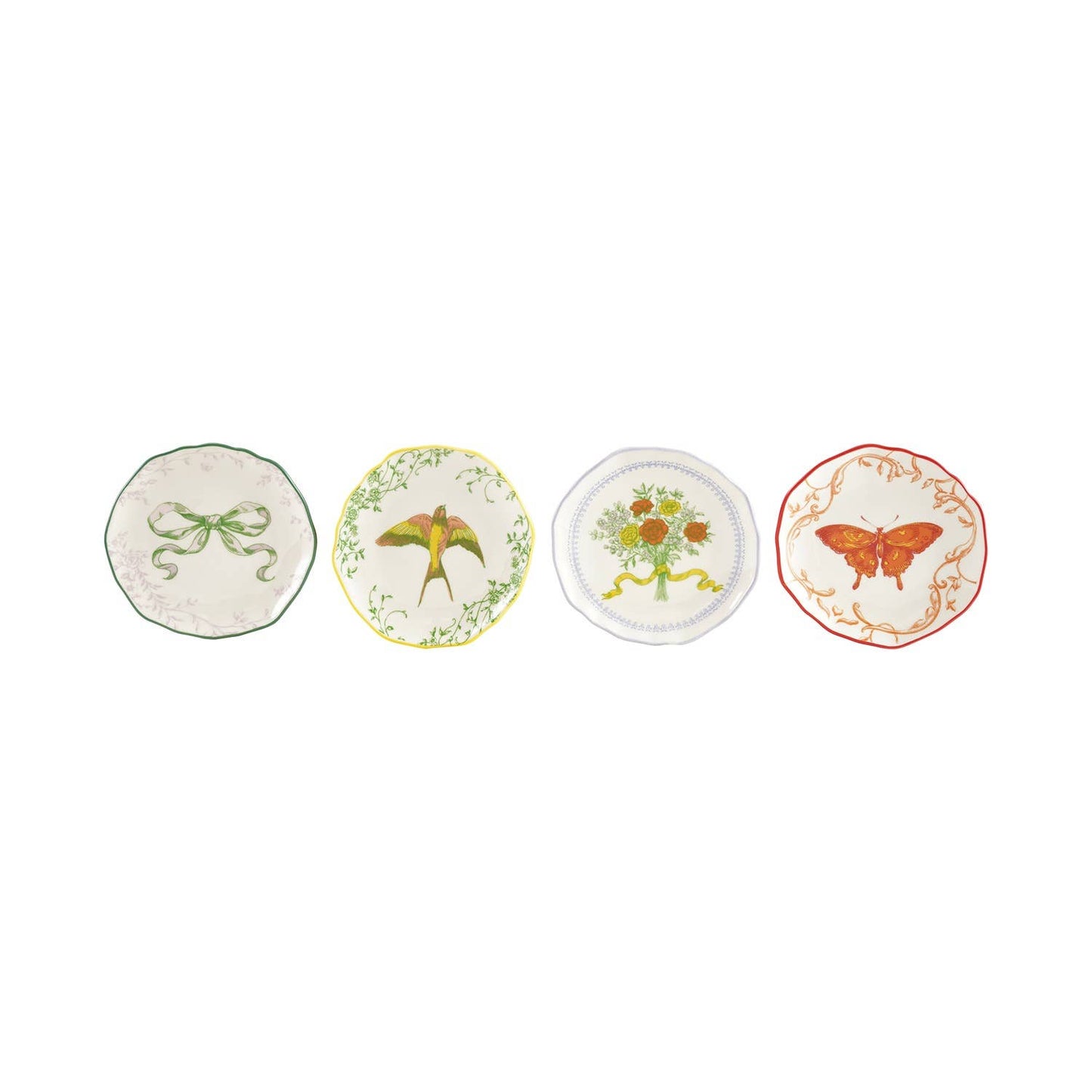 Hazel Mazel - Stoneware Scalloped Plate W Butterfly