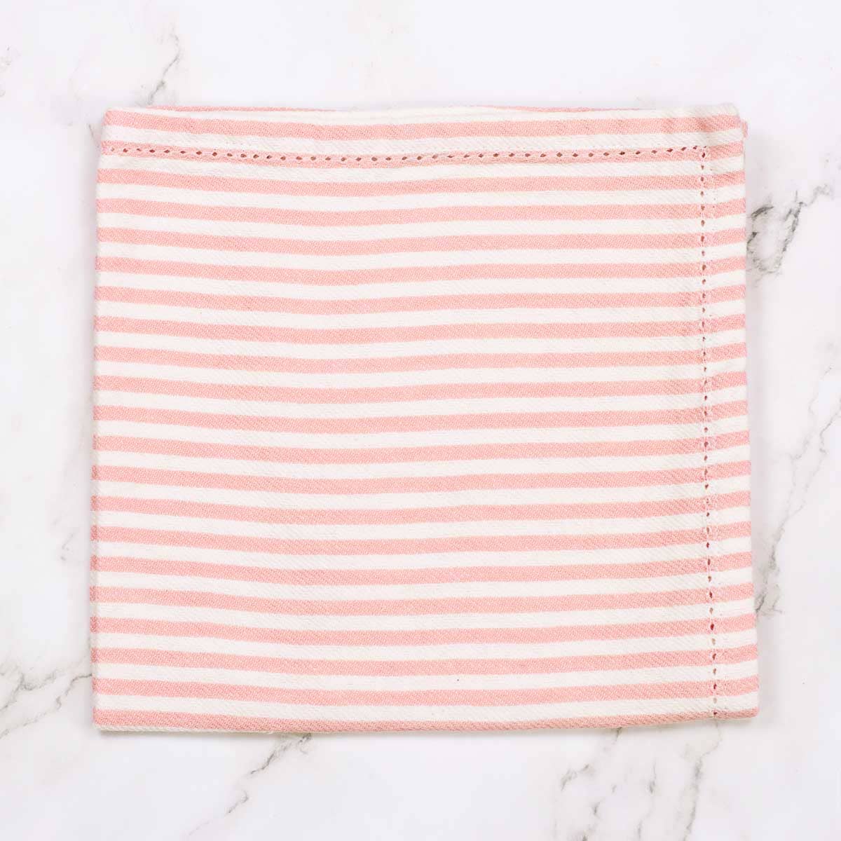 The Royal Standard - Madison Stripe Napkin    Pink/White   18x18