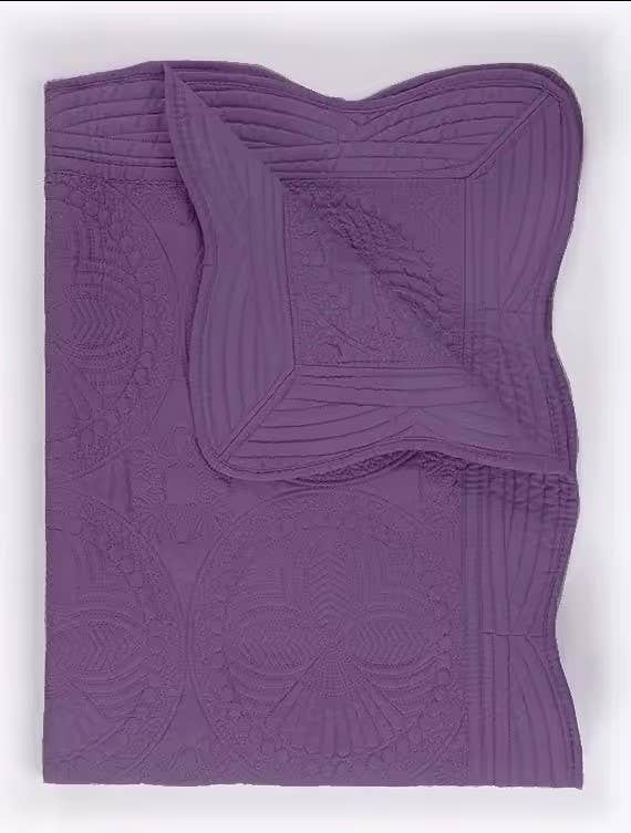 Zsa Zsa & LoLLi Monogram Blanks - Heirloom Quilt - Baby Quilt Blanket Monogram: White