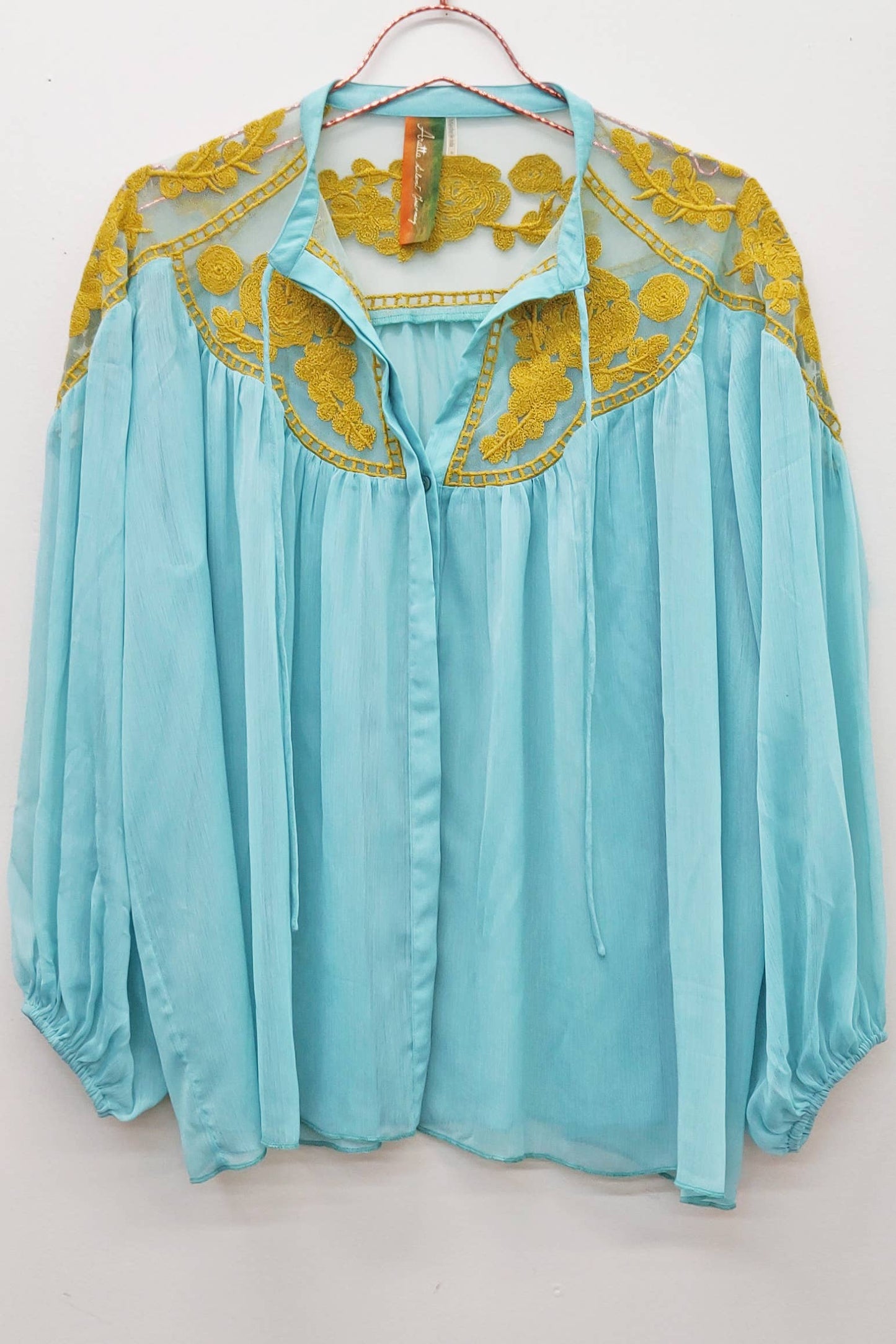 Aratta - Camellia Top / Blouse: Foggy Teal / S