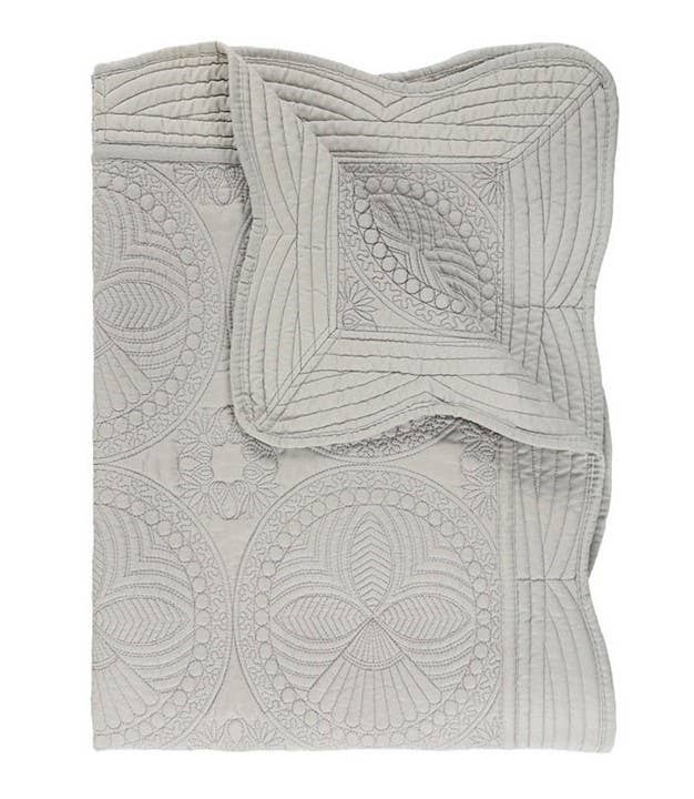 Zsa Zsa & LoLLi Monogram Blanks - Heirloom Quilt - Baby Quilt Blanket Monogram: White
