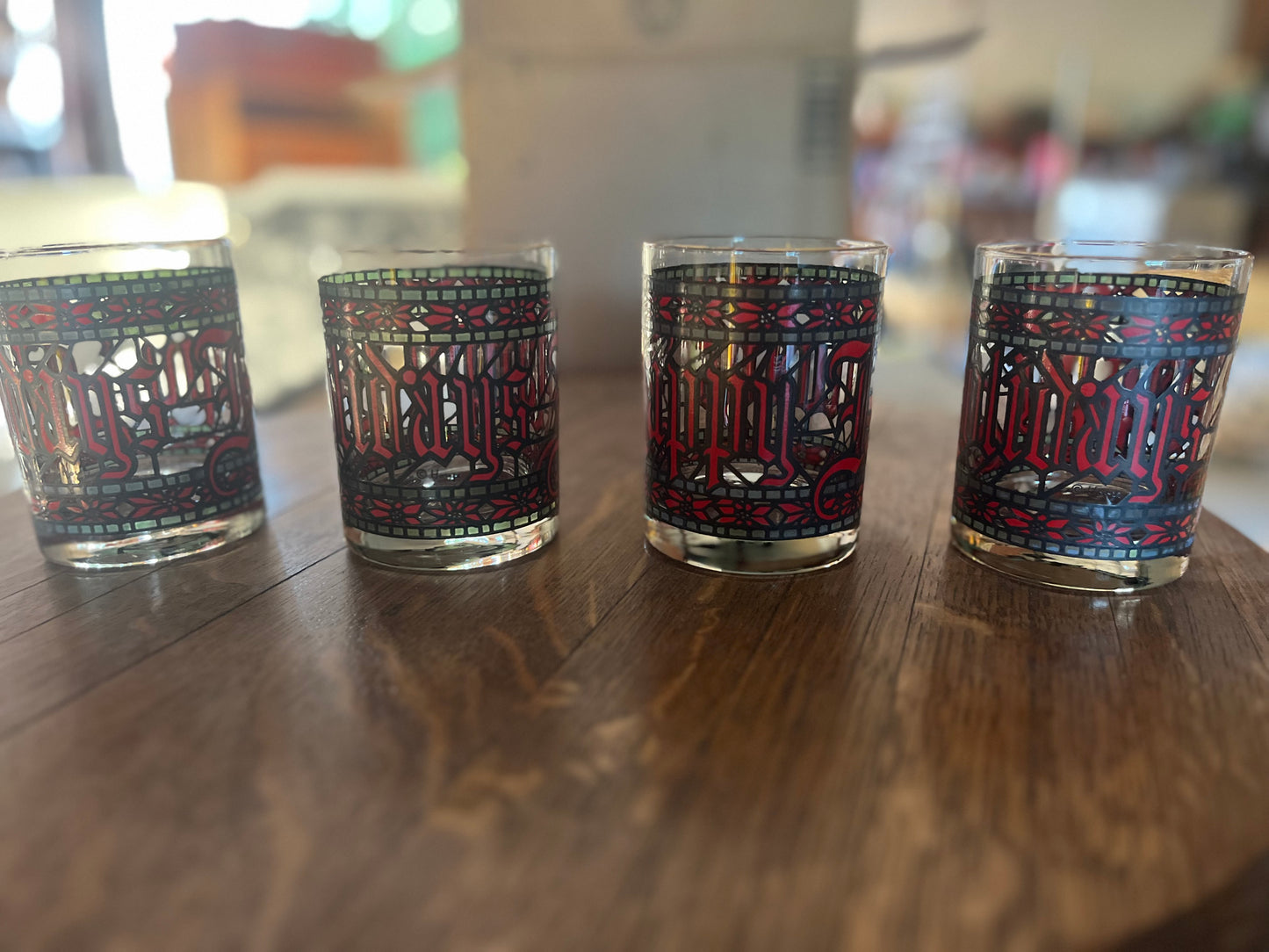 Set of Four Happy Holidays Glasses by Houzz