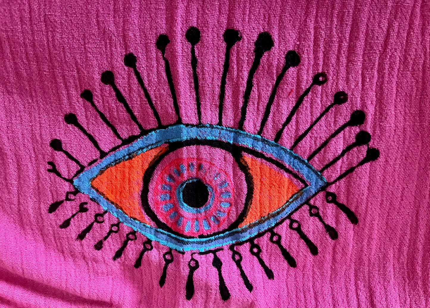 Hand Painted Hot Pink Kaftan - Eye Love
