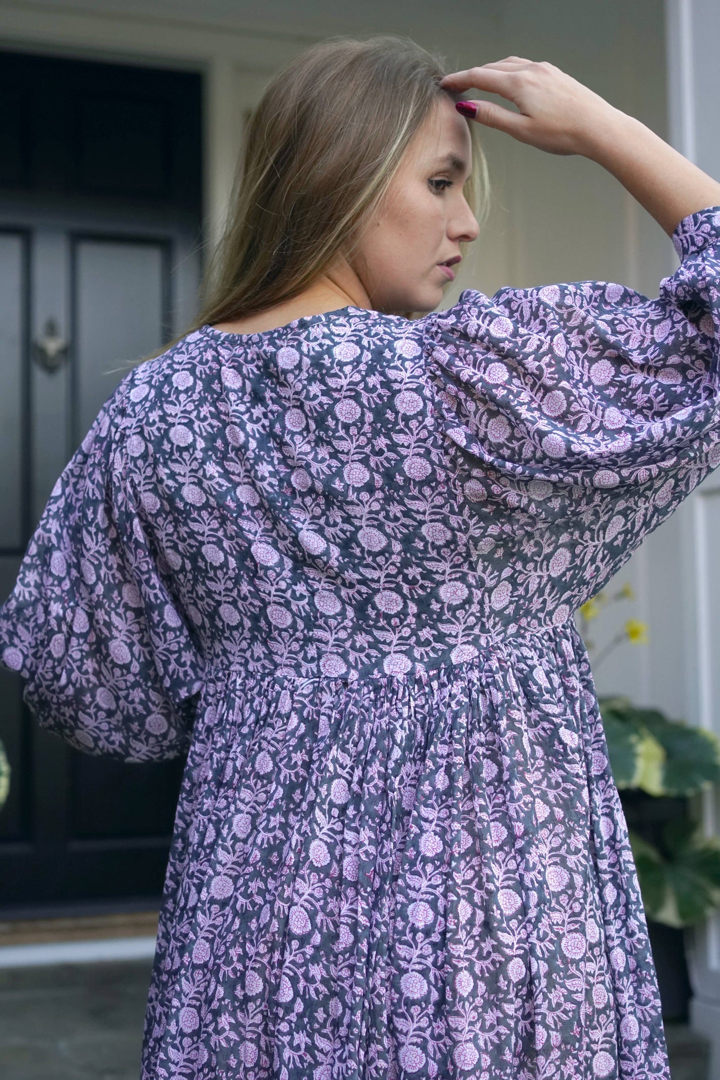 Dolma - Mylah Midi Dress Block Printed  Grey : Dk grey (But States Olive on Package) / Medium