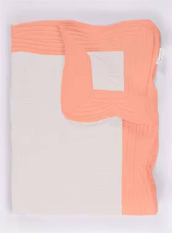 Zsa Zsa & LoLLi Monogram Blanks - Heirloom Quilt - Baby Quilt Blanket Monogram: White