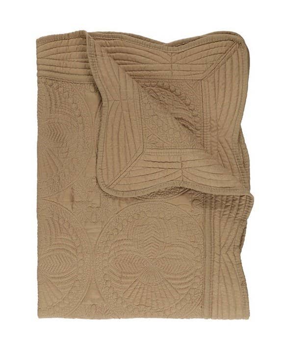 Zsa Zsa & LoLLi Monogram Blanks - Heirloom Quilt - Baby Quilt Blanket Monogram: White