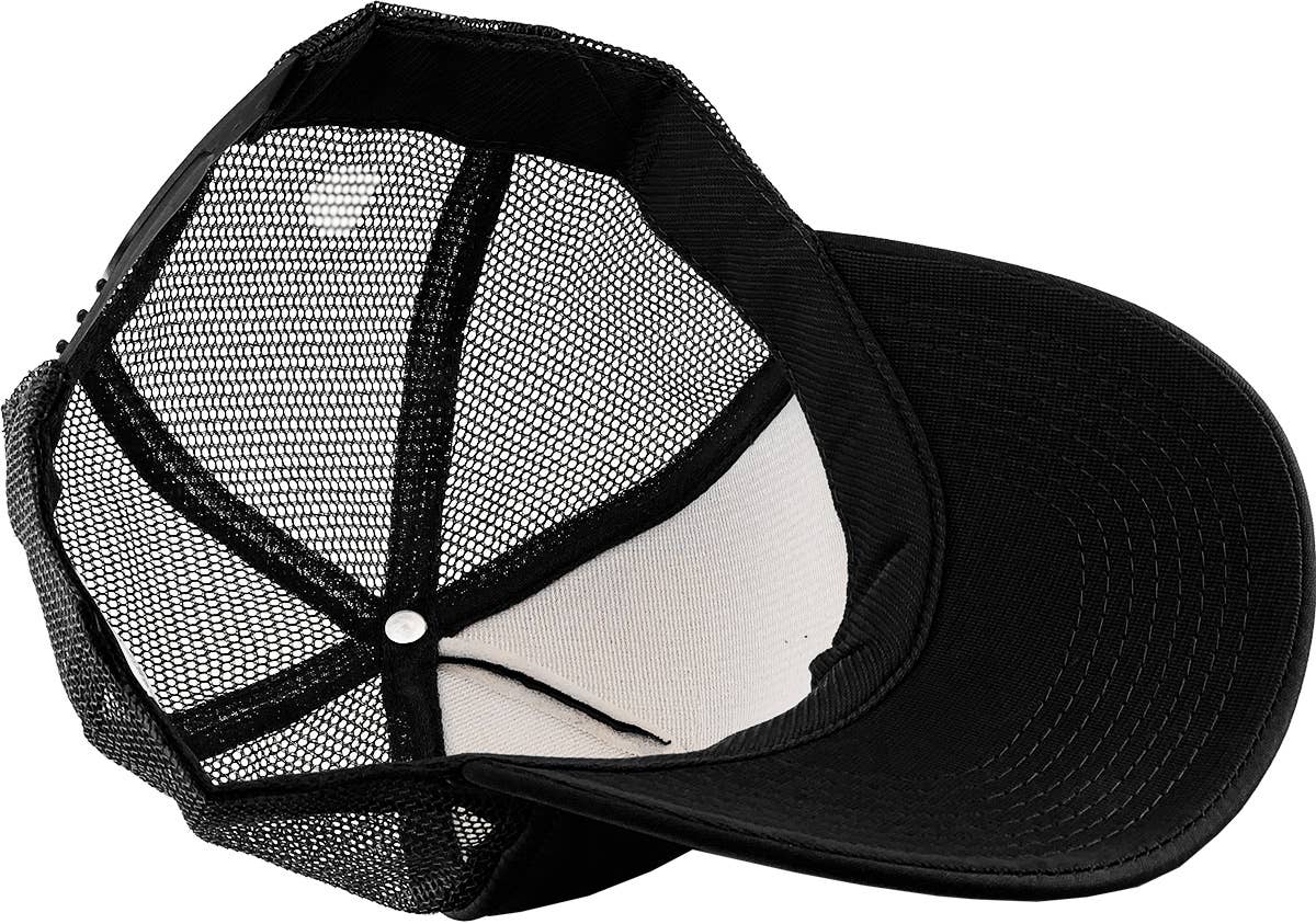 KBETHOS - Classic Foam Front Trucker Hat: Black-N.pink