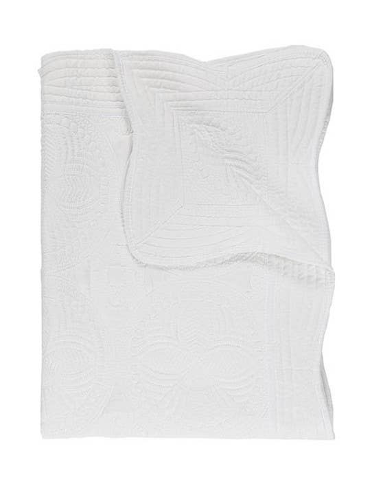 Zsa Zsa & LoLLi Monogram Blanks - Heirloom Quilt - Baby Quilt Blanket Monogram: White