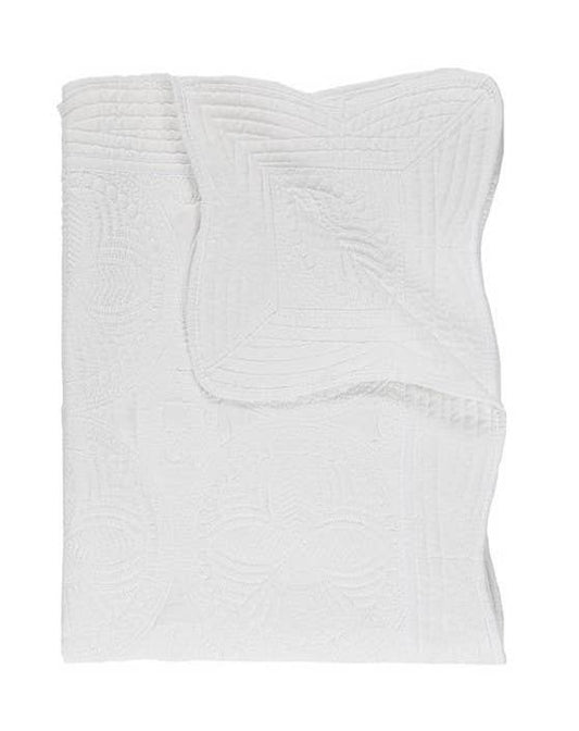 Zsa Zsa & LoLLi Monogram Blanks - Heirloom Quilt - Baby Quilt Blanket Monogram: White