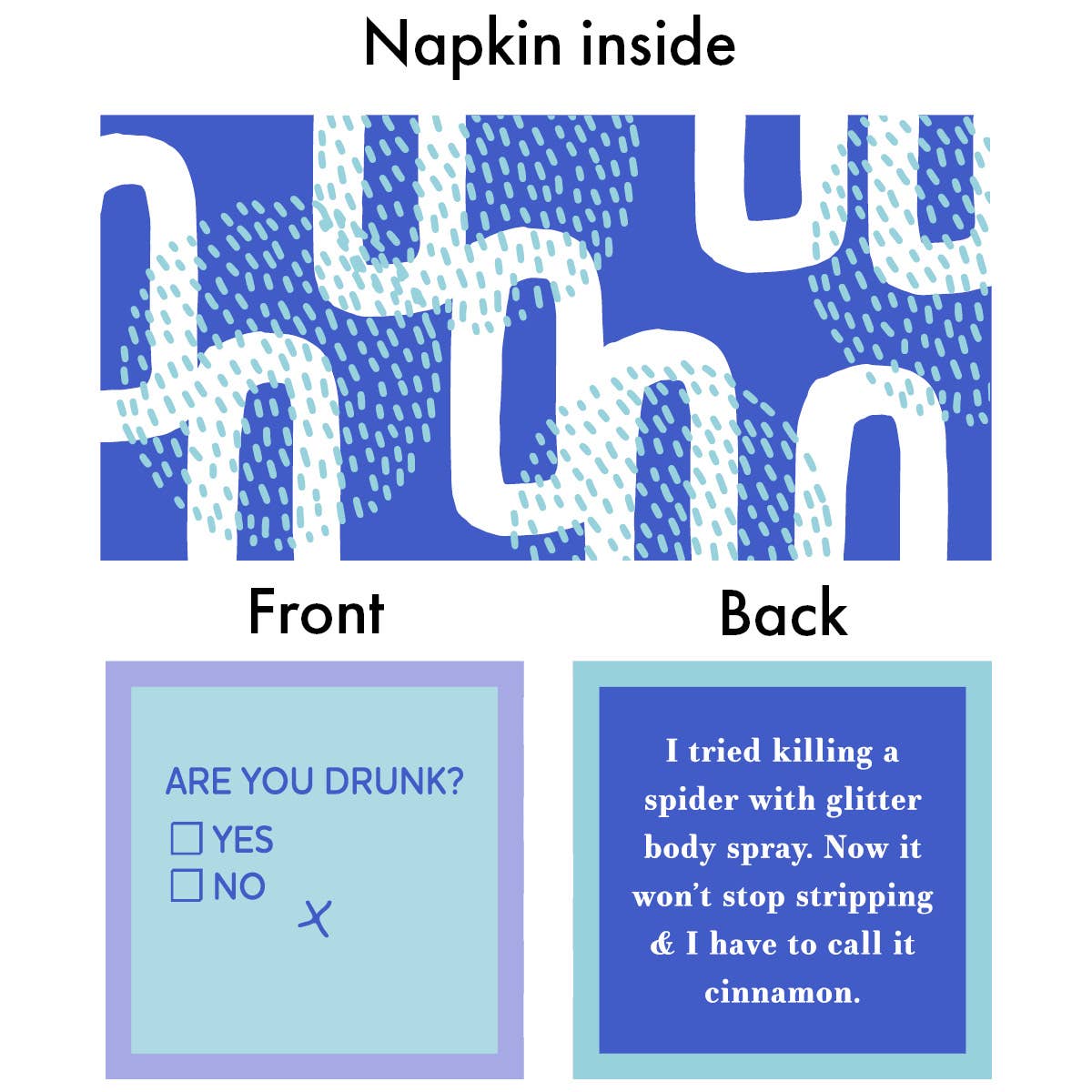 Drinks on Me - NAPKIN Best Friends | Funny Party Gift | Cocktail Napkin