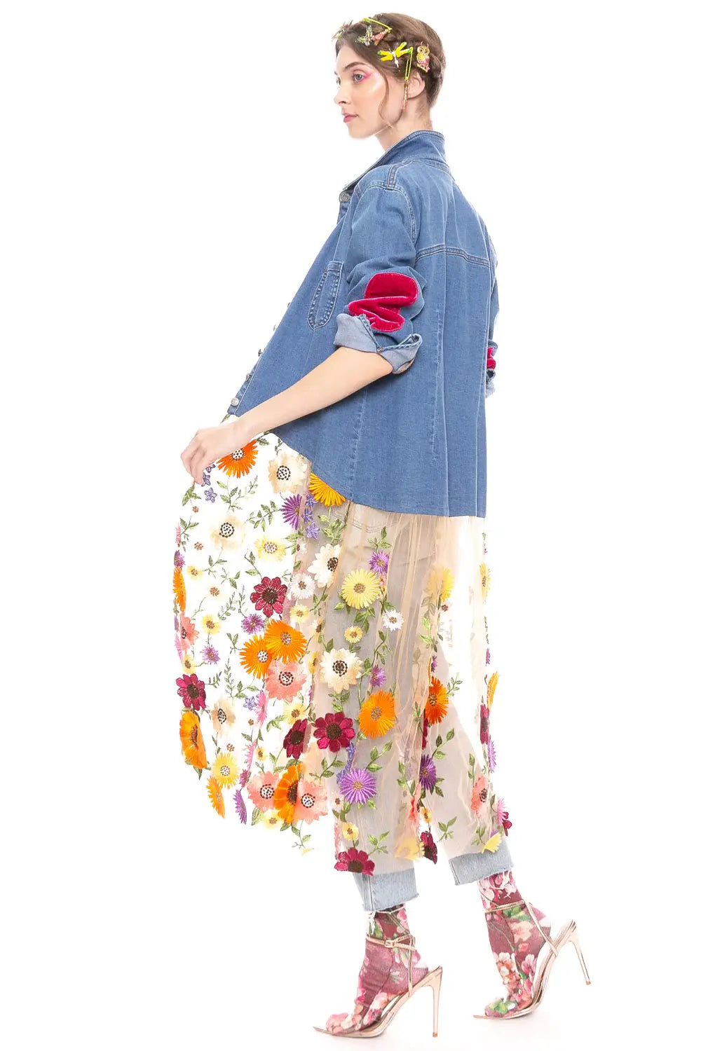 Aratta  Denim Maxi Shirt: Denim