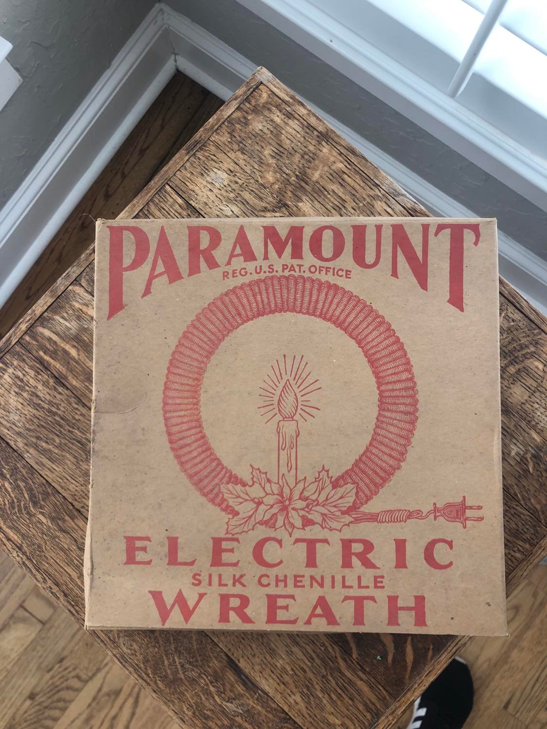 1940’s Paramount Silk Cheniile Wreath 10” with Original Box