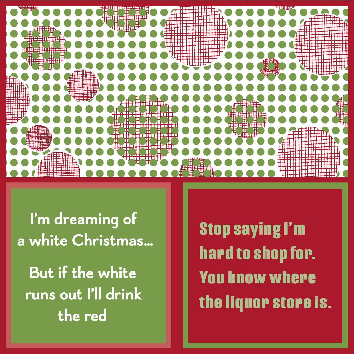 Drinks on Me - Napkin: XMAS Hard to Shop/Drink Red