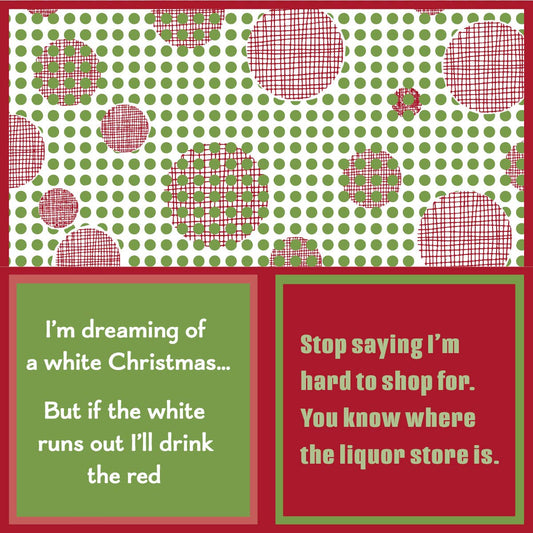 Drinks on Me - Napkin: XMAS Hard to Shop/Drink Red