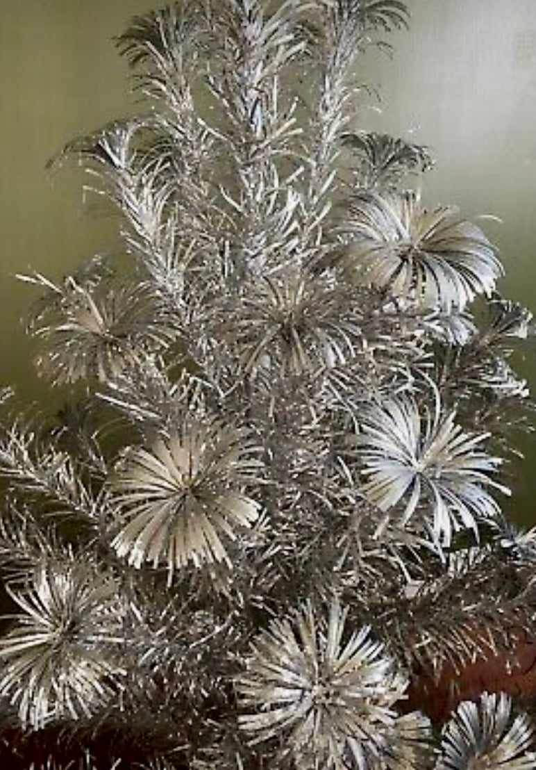 Vintage Aluminum Pompom Sparkler Christmas Tree