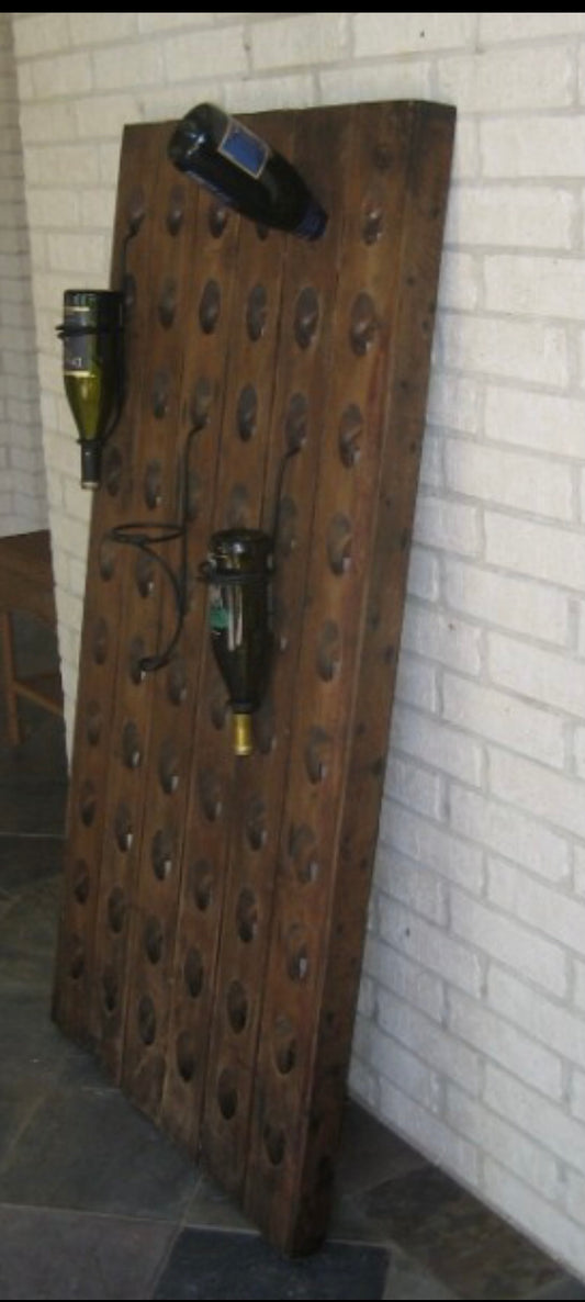 French Riddling Wine Rack 60 Bottle Single Side